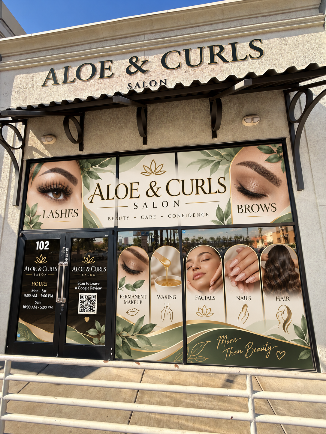 Aloe & Curls Window Transformation